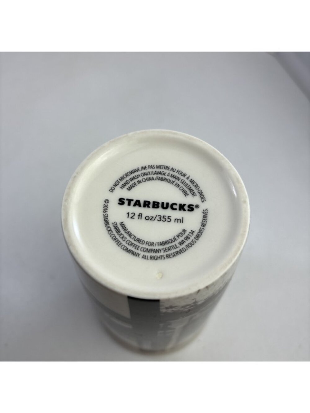 Starbucks 1912 Pike Street Seattle Ceramic Traveler 16 ounce Coffee Cup Tumbler - Picture 6 of 6